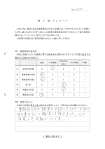 お客さまアンケート（表面）